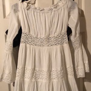 Ivory off the shoulder dress